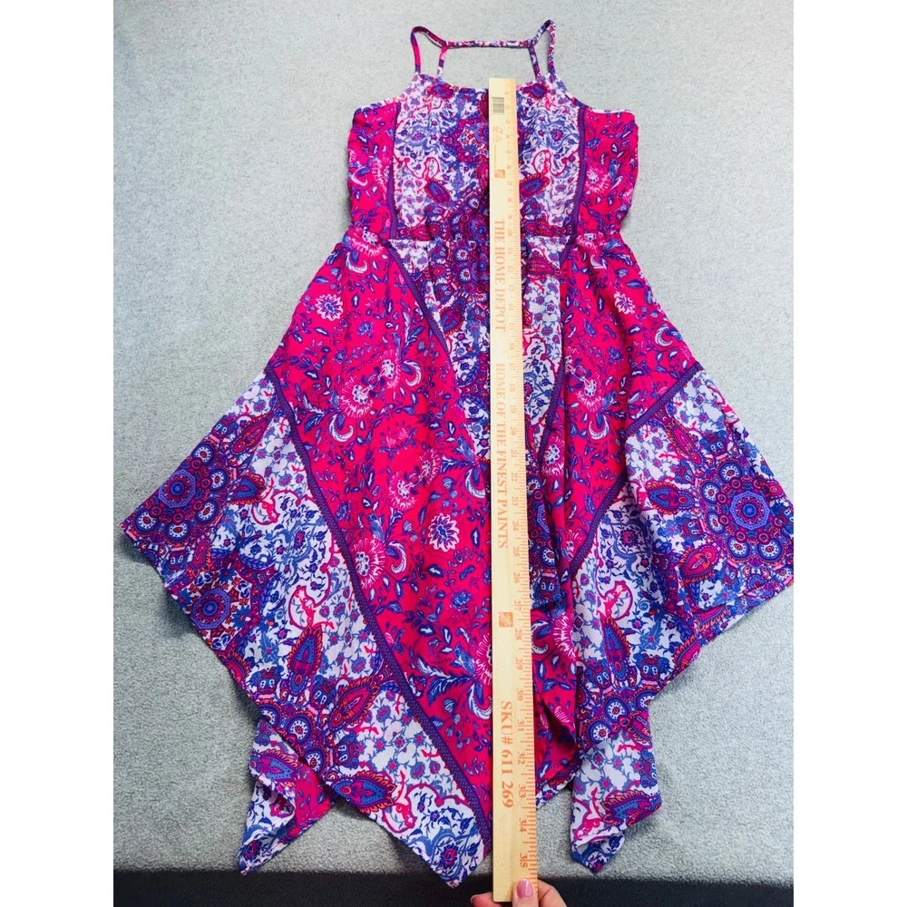 The Children's Place Girls XL 14 Pink Purple Paisley Dress Handkerchief Flowy - Picture 8 of 12